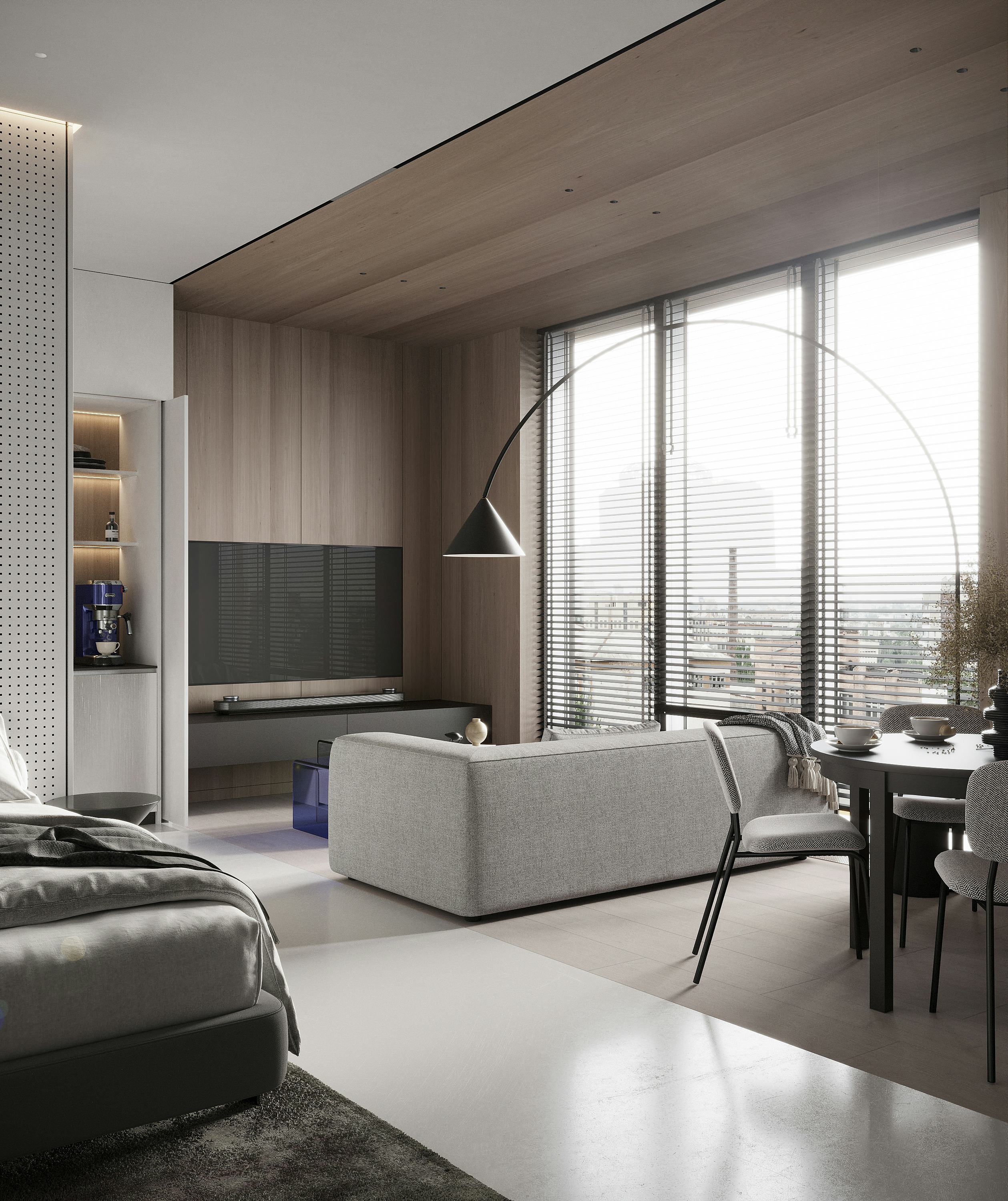 Modern apartment - Interior design, 3D modeling, art direction, visualizations